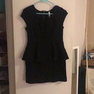 Black peplum dress